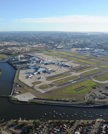 Aéroport de Sydney vue aérienne